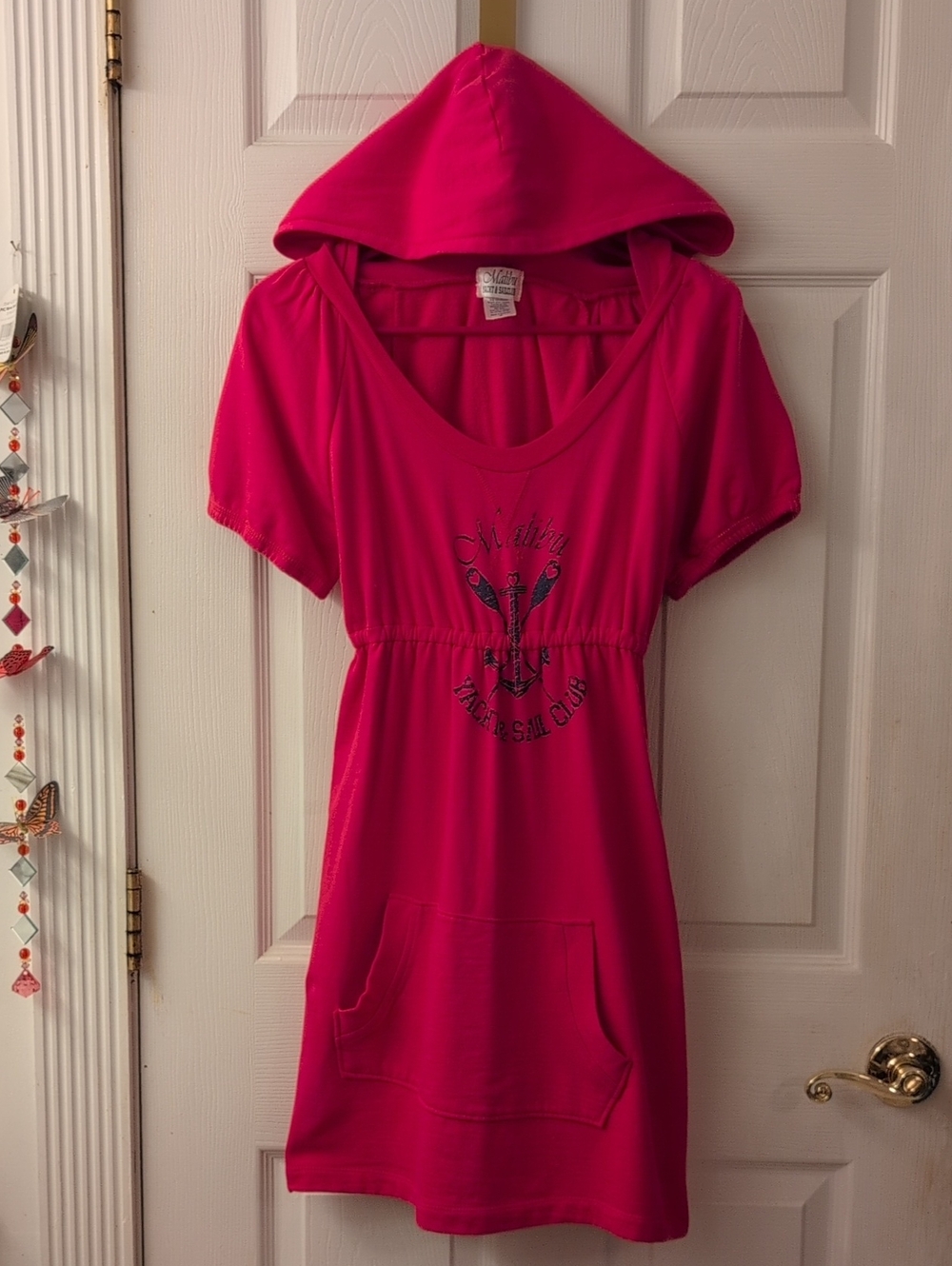 NWOT Y2K Jersey Hooded Dress